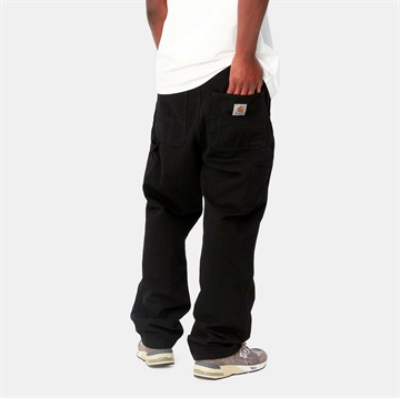 Carhartt WIP Pants Single Knee cotton black rinsed
